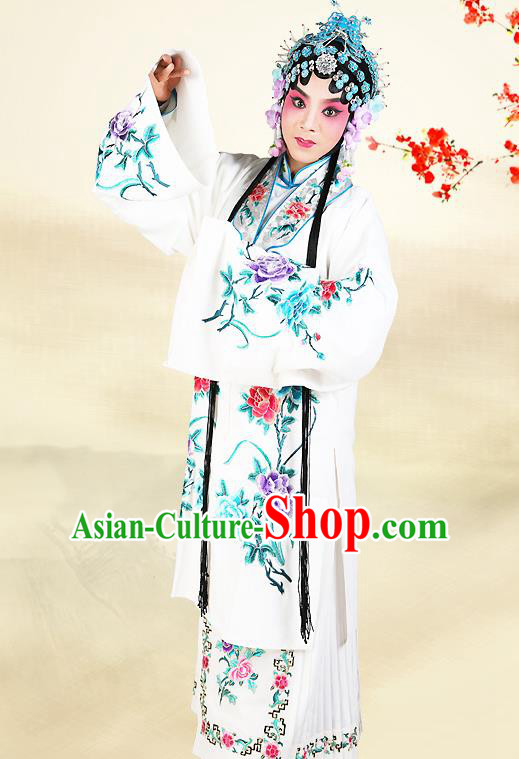 Traditional China Beijing Opera Costume Gifted Scholar Embroidered Robe and Hat Ancient Chinese Peking Opera Embroidery Clothing