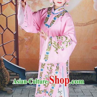Professional Chinese Beijing Opera Costumes Ancient Huangmei Opera Actress Pink Clothing for Adults