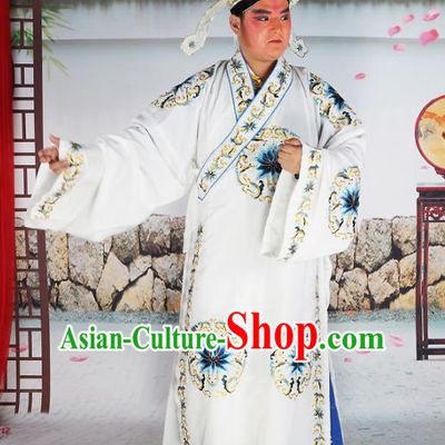 Professional Chinese Peking Opera Niche Costume Beijing Opera Scholar Robe and Hat for Adults