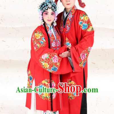 Professional Chinese Beijing Opera Wedding Costumes Peking Opera Gifted Scholar and Diva Robes for Adults