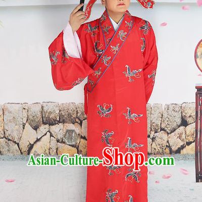 Professional Chinese Peking Opera Costume Traditional Peking Opera Niche Butterfly Red Robe and Hat for Adults