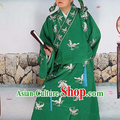Professional Chinese Peking Opera Costume Traditional Peking Opera Niche Butterfly Green Robe and Hat for Adults