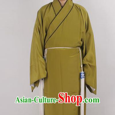 Professional Chinese Peking Opera Niche Costume Beijing Opera Scholar Green Robe and Hat for Adults