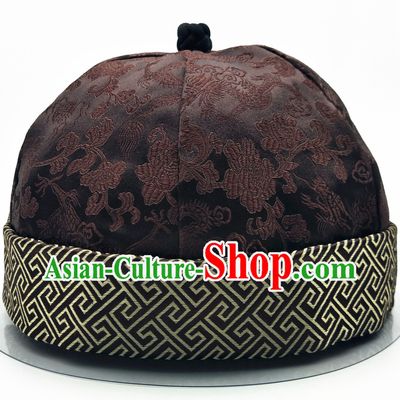 Chinese Ancient Style Handmade Qing Dynasty Official Family Hat Wedding Hat for Men