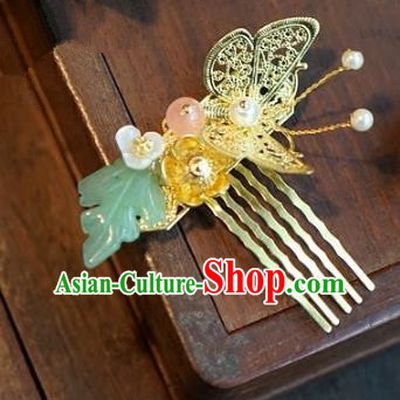 Chinese Ancient Handmade Bride Hair Comb Hanfu Hairpins Wedding Hair Accessories for Women