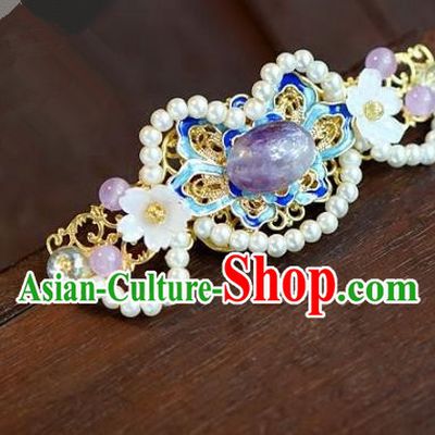 Chinese Handmade Ancient Cloisonne Hair Stick Hair Accessories Ancient Hanfu Hairpins for Women