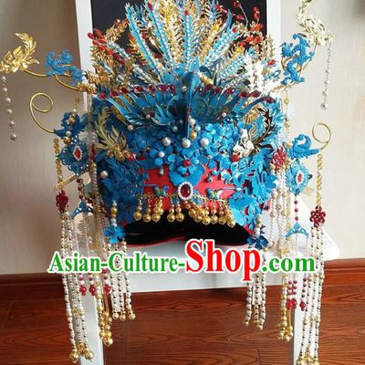 Chinese Ancient Handmade Ming Dynasty Bride Phoenix Coronet Hairpins Hair Accessories for Women