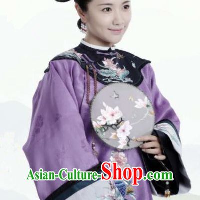 Ancient Chinese Qing Dynasty Drama Story of Yanxi Palace Imperial Consort Embroidered Costumes and Headpiece for Women