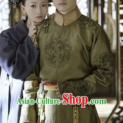 Story of Yanxi Palace Ancient Chinese Qing Dynasty Emperor Qianlong Embroidered Costumes for Men
