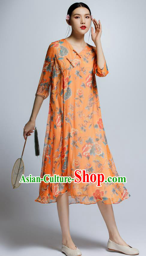 Traditional Ancient Chinese Young Women Cheongsam Dress Republic of China Tangsuit Stand Collar Blouse Dress Tang Suit Clothing Traditional Ancient Chinese Young Women Cheongsam Dress Republic of China Tangsuit Stand Collar Blouse Dress Tang Suit Clothing
