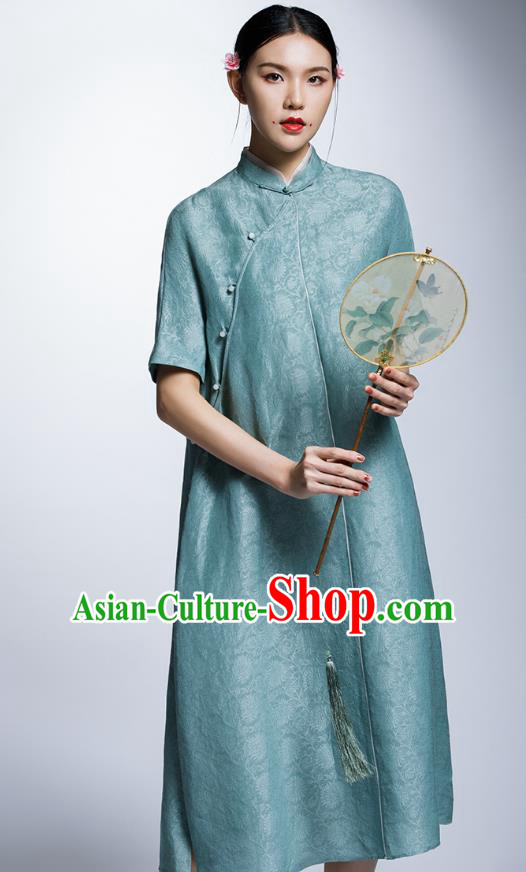 Traditional Ancient Chinese Young Women Cheongsam Dress Republic of China Tangsuit Stand Collar Blouse Dress Tang Suit Clothing Traditional Ancient Chinese Young Women Cheongsam Dress Republic of China Tangsuit Stand Collar Blouse Dress Tang Suit Clothing