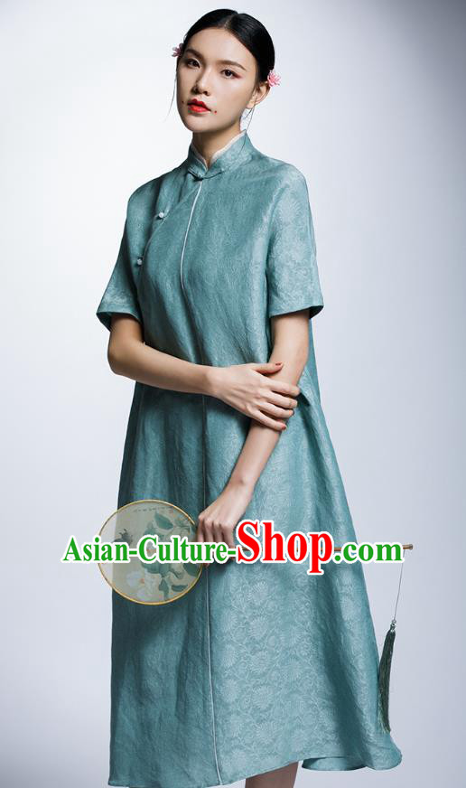 Traditional Ancient Chinese Young Women Cheongsam Dress Republic of China Tangsuit Stand Collar Blouse Dress Tang Suit Clothing Traditional Ancient Chinese Young Women Cheongsam Dress Republic of China Tangsuit Stand Collar Blouse Dress Tang Suit Clothing