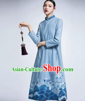 Traditional Ancient Chinese Young Women Cheongsam Dress Republic of China Tangsuit Stand Collar Blouse Dress Tang Suit Clothing Traditional Ancient Chinese Young Women Cheongsam Dress Republic of China Tangsuit Stand Collar Blouse Dress Tang Suit Clothing