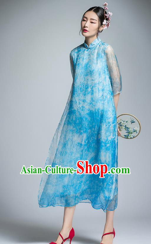 Traditional Ancient Chinese Young Women Cheongsam Dress Republic of China Tangsuit Stand Collar Blouse Dress Tang Suit Clothing Traditional Ancient Chinese Young Women Cheongsam Dress Republic of China Tangsuit Stand Collar Blouse Dress Tang Suit Clothing