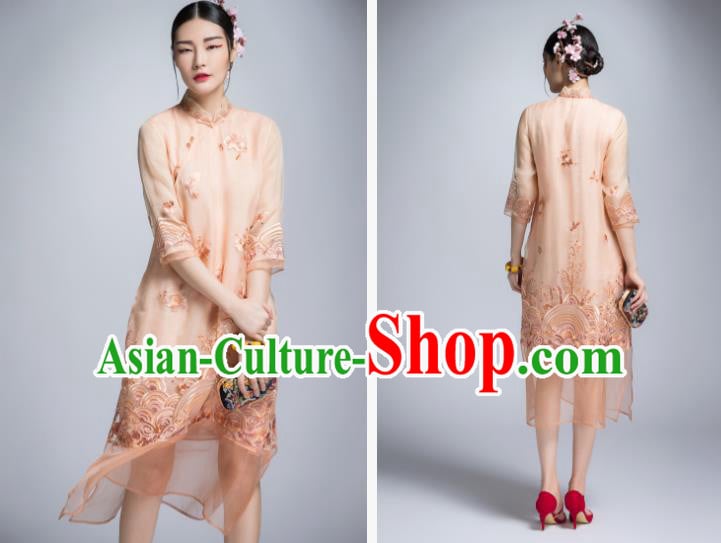 Traditional Ancient Chinese Young Women Cheongsam Dress Republic of China Tangsuit Stand Collar Blouse Dress Tang Suit Clothing Traditional Ancient Chinese Young Women Cheongsam Dress Republic of China Tangsuit Stand Collar Blouse Dress Tang Suit Clothing