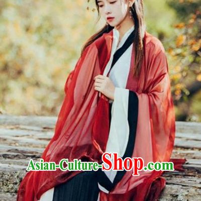 Chinese Ancient Jin Dynasty Swordswoman Hanfu Dress Princess Costume for Women
