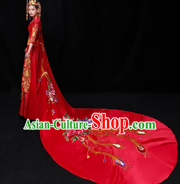 Traditional Chinese Wedding Costumes Traditional Xiuhe Suits Ancient Chinese bridal Full Dress Traditional Chinese Wedding Costumes Traditional Xiuhe Suits Ancient Chinese bridal Full Dress
