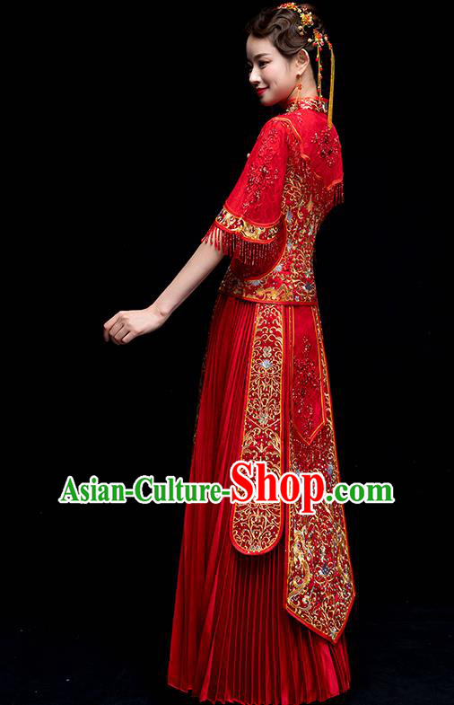 Traditional Chinese Wedding Costumes Traditional Xiuhe Suits Ancient Chinese bridal Full Dress Traditional Chinese Wedding Costumes Traditional Xiuhe Suits Ancient Chinese bridal Full Dress