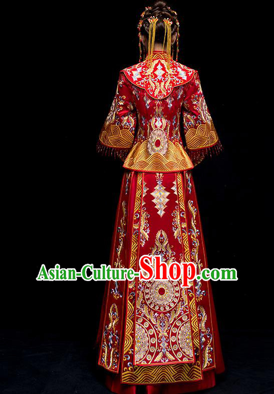 Traditional Chinese Wedding Costumes Traditional Xiuhe Suits Ancient Chinese bridal Full Dress Traditional Chinese Wedding Costumes Traditional Xiuhe Suits Ancient Chinese bridal Full Dress