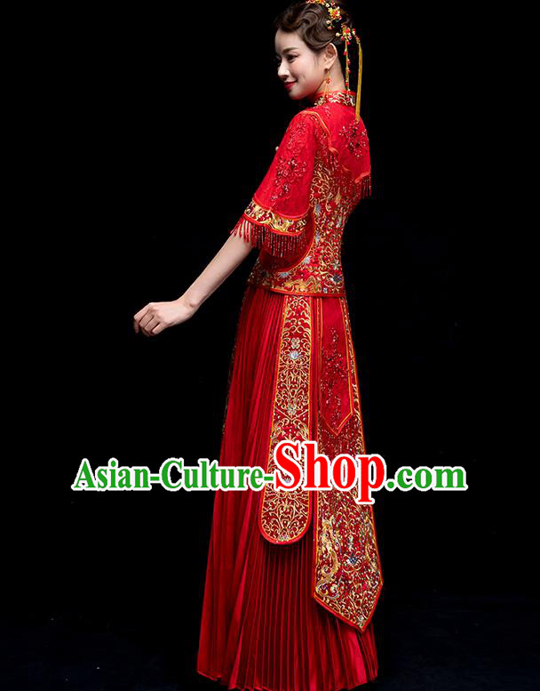 Traditional Chinese Wedding Costumes Traditional Xiuhe Suits Ancient Chinese bridal Full Dress Traditional Chinese Wedding Costumes Traditional Xiuhe Suits Ancient Chinese bridal Full Dress