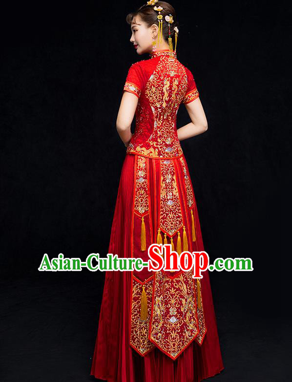 Traditional Chinese Wedding Costumes Traditional Xiuhe Suits Ancient Chinese bridal Full Dress Traditional Chinese Wedding Costumes Traditional Xiuhe Suits Ancient Chinese bridal Full Dress