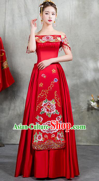 Traditional Chinese Wedding Costumes Traditional Xiuhe Suits Ancient Chinese bridal Full Dress Traditional Chinese Wedding Costumes Traditional Xiuhe Suits Ancient Chinese bridal Full Dress