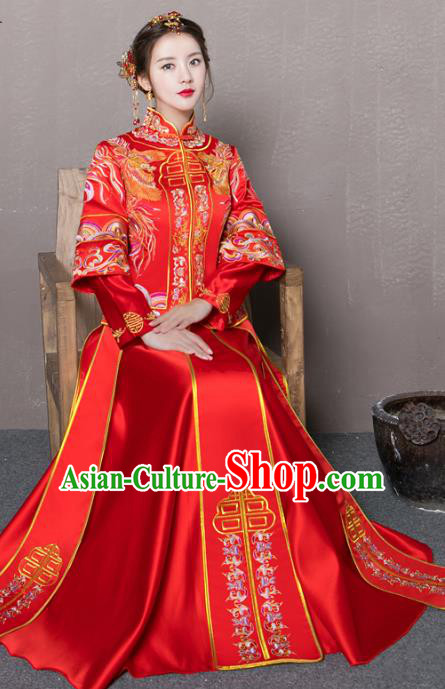 Traditional Chinese Wedding Costumes Traditional Xiuhe Suits Ancient Chinese bridal Full Dress Traditional Chinese Wedding Costumes Traditional Xiuhe Suits Ancient Chinese bridal Full Dress