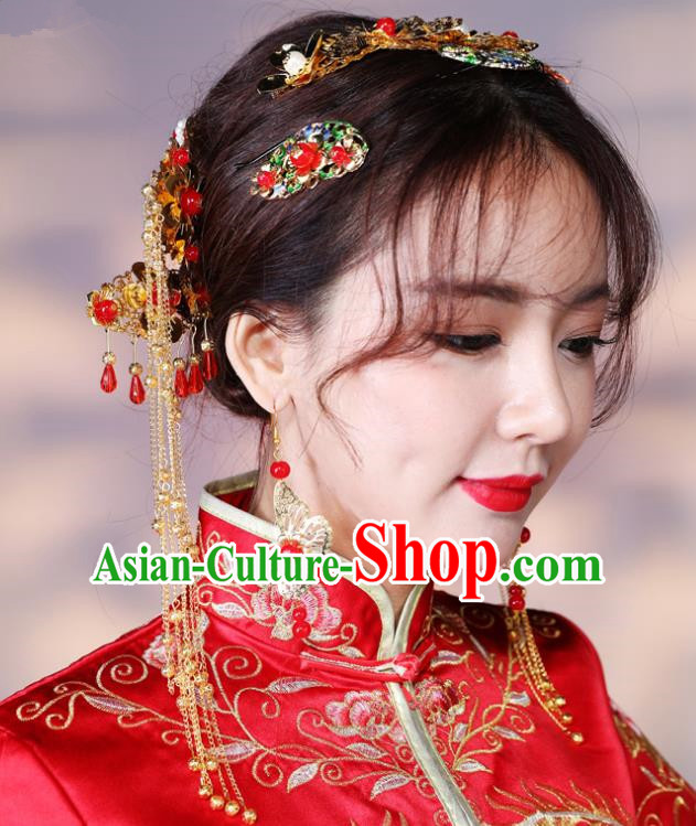 Traditional Chinese Wedding Costumes Traditional Xiuhe Suits Ancient Chinese bridal Full Dress Traditional Chinese Wedding Costumes Traditional Xiuhe Suits Ancient Chinese bridal Full Dress