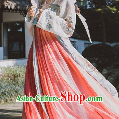 Chinese Ancient Drama Princess Embroidered Hanfu Dress Tang Dynasty Palace Lady Clothing for Women