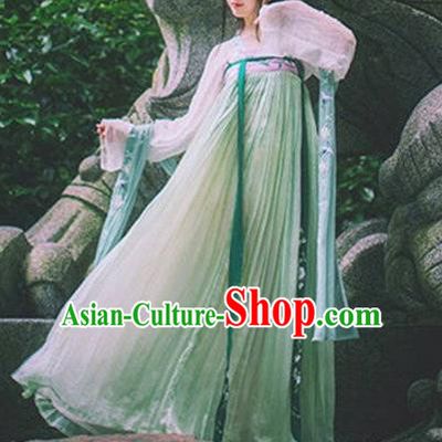 Chinese Ancient Drama Palace Princess Embroidered Hanfu Dress Tang Dynasty Nobility Lady Costume for Women