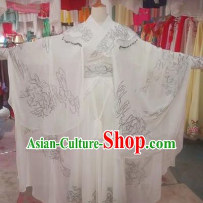 Chinese Traditional Beijing Opera Madam White Snake Dress Peking Opera Diva Costumes for Adults