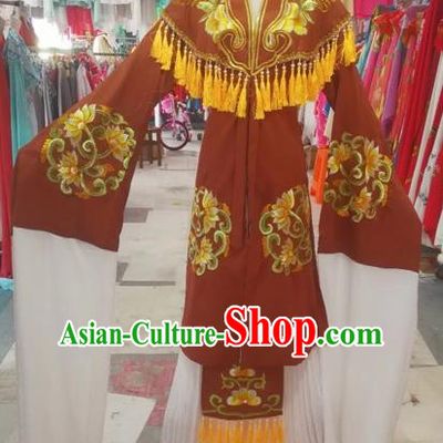 Chinese Traditional Peking Opera Pantaloon Dress Beijing Opera Old Women Embroidered Costumes for Adults