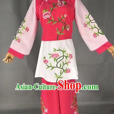 Chinese Peking Opera Mui Tsai Clothing Traditional Beijing Opera Young Lady Embroidered Costumes for Adults