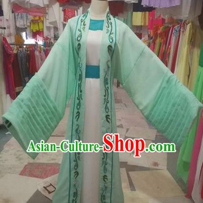 Chinese Traditional Beijing Opera Scholar Green Clothing Peking Opera Niche Robe for Adults