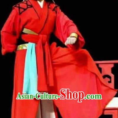 Chinese Traditional Beijing Opera Scholar Red Costume Peking Opera Niche Clothing for Adults