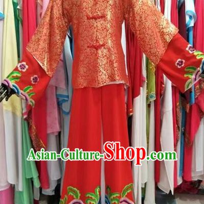 Chinese Traditional Beijing Opera Bridegroom Red Costume Peking Opera Niche Clothing for Adults