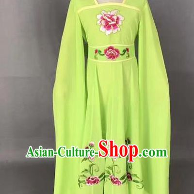Traditional Chinese Peking Opera Diva Costume Beijing Opera Green Dress for Kids