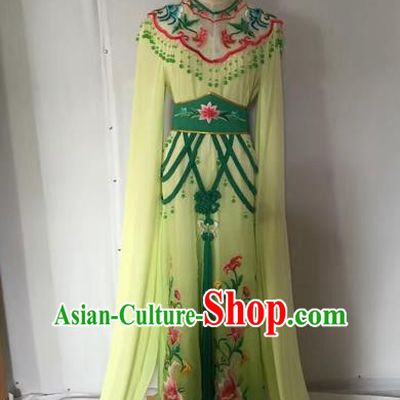 Traditional Chinese Peking Opera Rich Lady Costume Beijing Opera Diva Fairy Green Dress for Adults