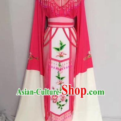 Traditional Chinese Peking Opera Princess Fairy Rosy Dress Beijing Opera Diva Costume for Adults
