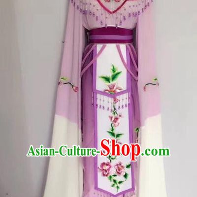 Traditional Chinese Peking Opera Princess Fairy Purple Dress Beijing Opera Diva Costume for Adults