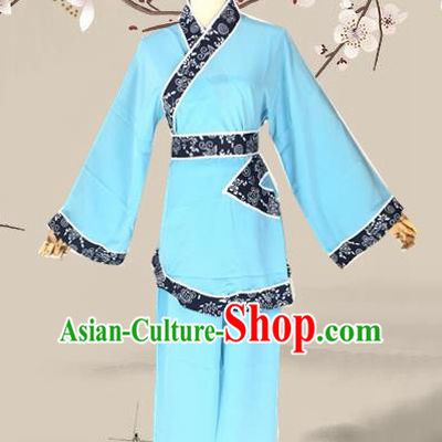 Chinese Beijing Opera Maidservants Dress Ancient Village Girl Costume for Adults