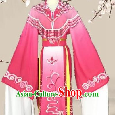 Chinese Traditional Beijing Opera Actress Rosy Clothing Ancient Princess Costume for Adults