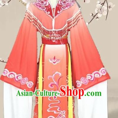 Chinese Traditional Beijing Opera Actress Red Clothing Ancient Princess Costume for Adults