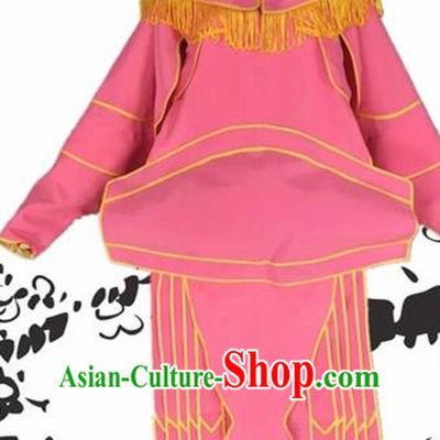 Chinese Beijing Opera General Pink Clothing Traditional Peking Opera Takefu Costumes for Adults