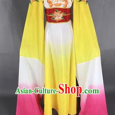 Chinese Traditional Peking Opera Water Sleeve Dress Ancient Princess Embroidered Costume for Adults