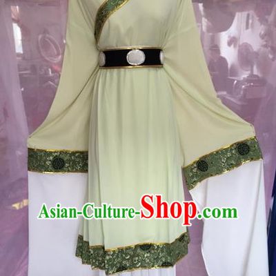 Chinese Beijing Opera Scholar Green Clothing Traditional Peking Opera Niche Costumes for Adults