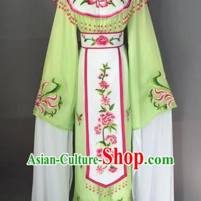 Chinese Beijing Opera Diva Green Dress Clothing Ancient Princess Costume for Adults