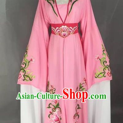 Chinese Beijing Opera Actress Pink Dress Ancient Rich Lady Costume for Adults
