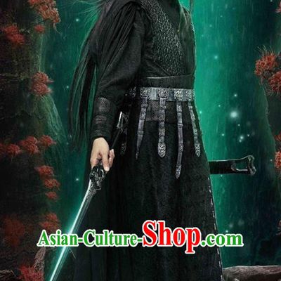 Chinese Ancient Drama The Honey Sank Like Frost General Swordsman Costume for Men