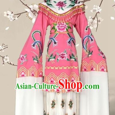 Chinese Traditional Beijing Opera Actress Pink Dress Ancient Palace Empress Costume for Adults